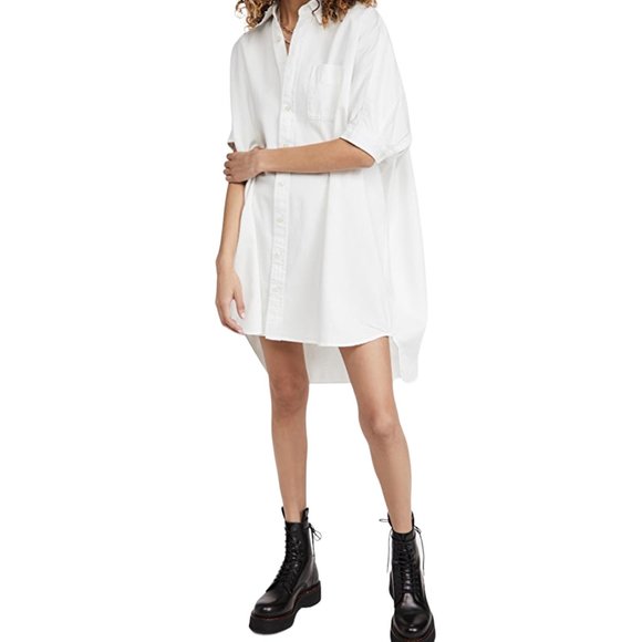 R13 Dresses & Skirts - R13 Oversized Boxy Button Up Dress in White Size M/L With Tags